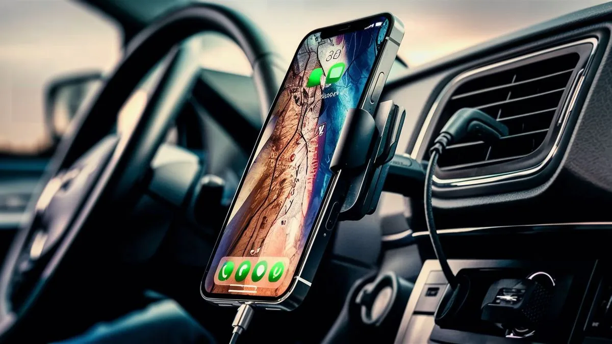 Nawigacja z telefonu na ekranie samochodu
